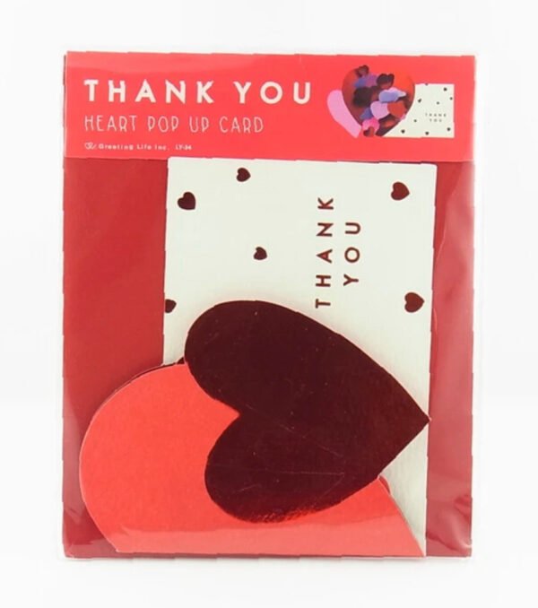 立體感謝卡 – 紅色心心 包裝圖